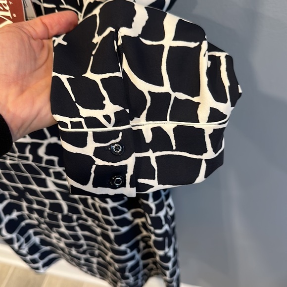 MAX MARA STUDIO - CROCO STYLE PRINTED DRESS DESTINO - WHITE/BLUE - Picture 10 of 10